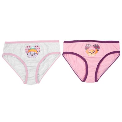 Paw Patrol Unterhose Mädchen Kinder Panty Slip Unterwäsche Rosa/ Weiß (2er Pack)