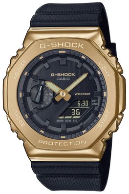 Casio G-Shock Classic Herrenuhr Schwarz/ Goldfarben GM-2100G-1A9ER