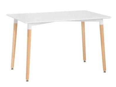 Moderner Tisch - 120x80 cm - weiß - skandinavisches Design