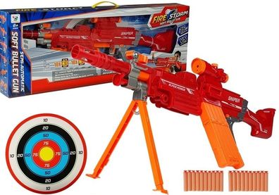 NERF Gun Sniper rot mit 20 Foam Darts & Zielübungen