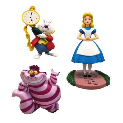 Bullyland Alice im Wunderland Spielfiguren Set Sammelfigur Kaninchen Grinsekatze