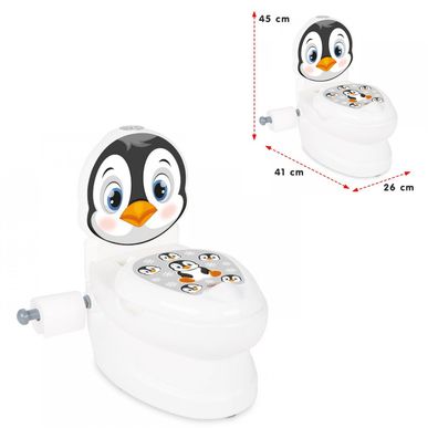 Pilsan Töpfchen Pinguin 07565 Musik Licht Toilettenpapierhalter Deckel Behälter