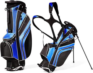 Golfbag mit Ständer und Regenschirmhalter, 7 Standbag inkl. Kühltasche & Schultergurt