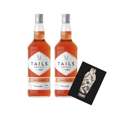 Tails Cocktails 2er Set Rum Punch 2x 1L (14,9% Vol) Fertig Cocktail Ready to Dr