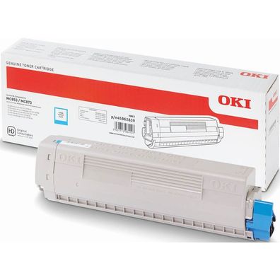 Original OKI 45862839 cyan Toner für MC853 / MC873 / MC883 ca. 7.300 Seiten