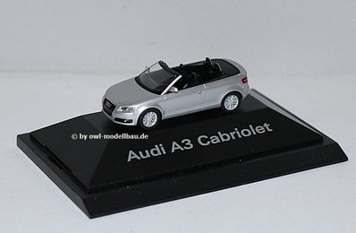 Herpa 5010803312 - Audi A3 Cabriolet 8P - 2008 - Eissilber-metallic. 1:87