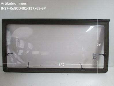Bürstner Wohnwagenfenster 137 x 69 gebr. Polyplastic (Roxite80 D401) Sonderpreis ...