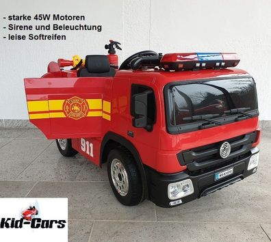 Feuerwehrauto 12V 2x 45W Feuerwehrmann Sam Kinderauto Kinder Feuerwehr Elektro auto