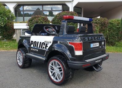 Kinder Polizei 4x4 allrad Jeep Elektro auto Kinderauto Doppelsitzer Polizeiauto 12V