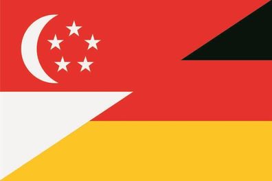 Aufkleber Fahne Flagge Singapur-Deutschland verschiedene Größen