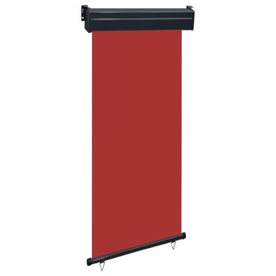 vidaXL Balkon-Seitenmarkise 100 × 250 cm Rot