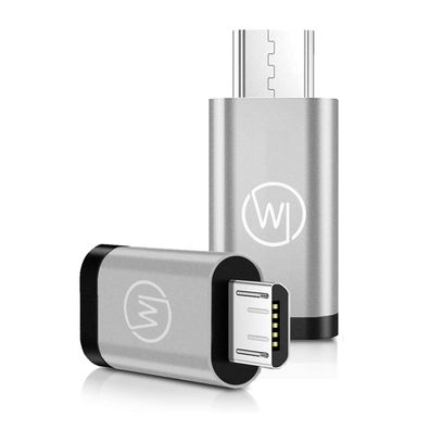 Adapter MicroUSB Stecker zu USB C Buchse für Handy Tablet Kamera Kabel - 2 Stück