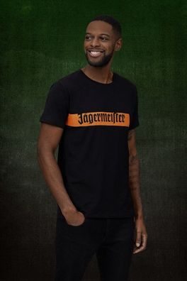 Jägermeister T-shirt schwarz Orange in Größe M Unisex