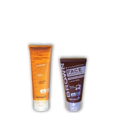 Tannymaxx Brown/ Fruity Intansity-Deep Tanning Lotion + Face Tan 175ml/ Solarium