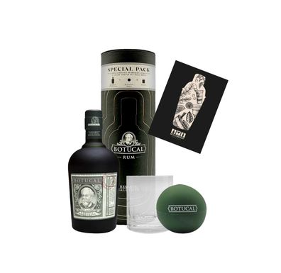 Botucal Geschenkdose Rum Reserva Exclusiva 0,7L (40% Vol) + Tumbler Glas + Eisw