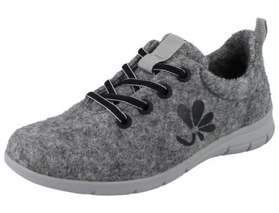 Natural SENSE Damen Sneaker Schnürschuhe Halbschuhe grau grey Bilbao/ Wollfilz