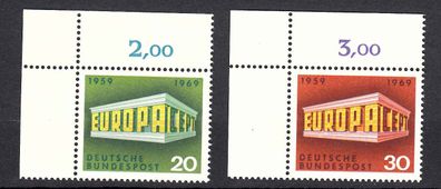 Bund 1969 MiNr. 583-84 Ecke 1 postfrisch
