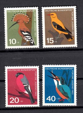 Bund 1963 MiNr. 401-04 Einheimische Vögel postfrisch