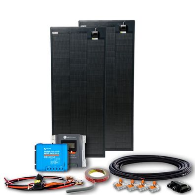 Wattstunde® 250EFX-HV MultiWire MARINE MPPT Solar Komplettset für Wohnmo...