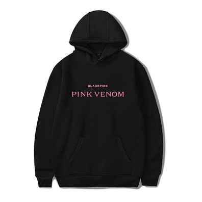 Kpop Blackpink Kapuzenpullover Pink Venom Druck Teenager Hoody Unisex Pullover