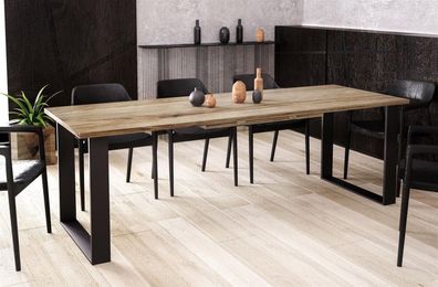 Kufentisch Esstisch Cora ausziehbar 130cm - 210cm Küchentisch mit Kufen Design