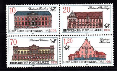 DDR 1987 Zd MiNr. 3067-70 Viererblock postfrisch