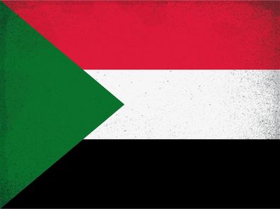 Blechschild Flagge Sudan 30x20 cm Flag of Sudan Vintage Deko Schild tin sign