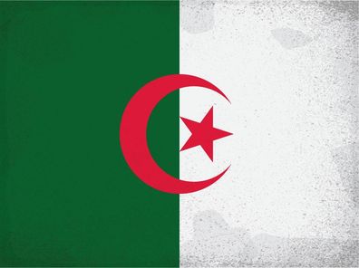 Blechschild Flagge Algerien 30x20 cm Flag Algeria Vintage Deko Schild tin sign