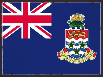 Blechschild Flagge Cayman Islands 30x20 cm Retro Flag Deko Schild tin sign