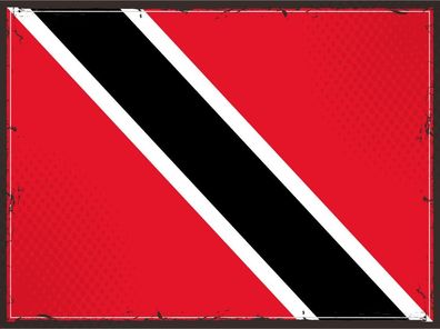 Blechschild Flagge Trinidad und Tobagos 30x20 cm Retro Flag Deko Schild tin sign