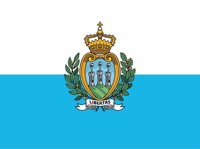 Blechschild Flagge San Marino 30x20 cm Flag of San Marino Deko Schild tin sign