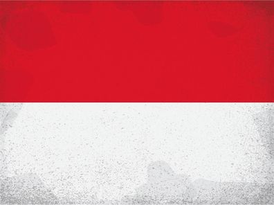 Blechschild Flagge Indonesien 30x20 cm Indonesia Vintage Deko Schild tin sign