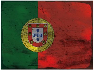 Blechschild Flagge Portugal 30x20 cm Flag of Portugal Rost Deko Schild tin sign
