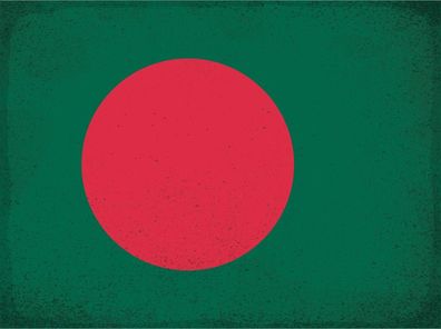 Blechschild Flagge Bangladesch 30x20 cm Bangladesh Vintage Deko Schild tin sign