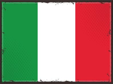 Blechschild Flagge Italien 30x20 cm Retro Flag of Italy Deko Schild tin sign