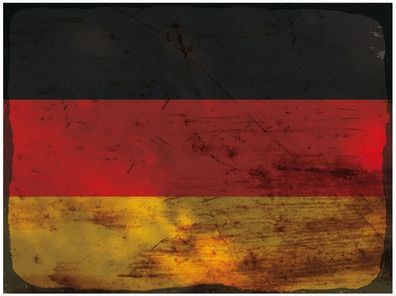 Blechschild Flagge Deutschland 30x20 cm Flag Germany Rost Deko Schild tin sign