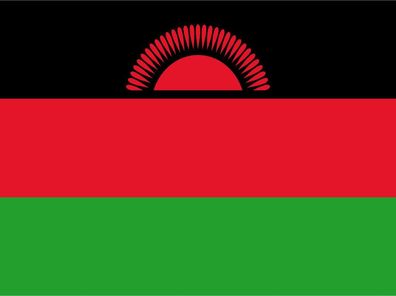 Blechschild Flagge Malawi 30x20 cm Flag of Malawi Deko Schild tin sign
