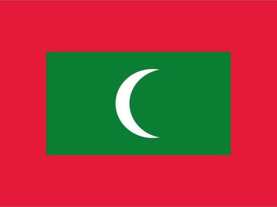 Blechschild Flagge Malediven 30x20 cm Flag of the Maldives Deko Schild tin sign