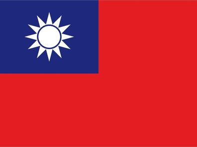 Blechschild Flagge China 30x20 cm Flag of Taiwan Deko Schild tin sign