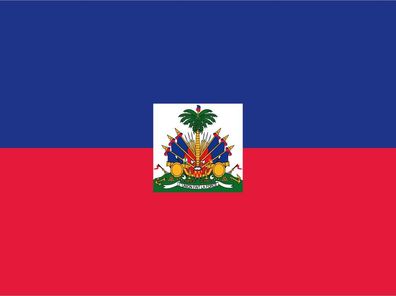 Blechschild Flagge Haiti 30x20 cm Flag of Haiti Deko Schild tin sign