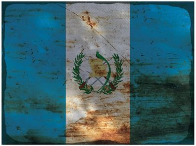 Blechschild Flagge Guatemala 30x20 cm Flag Guatemala Rost Deko Schild tin sign