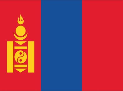 Blechschild Flagge Mongolei 30x20 cm Flag of Mongolia Deko Schild tin sign