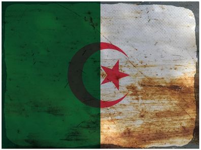 Blechschild Flagge Algerien 30x20 cm Flag Algeria Rost Deko Schild tin sign