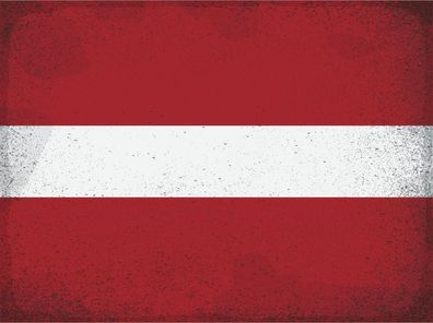 Blechschild Flagge Lettland 30x20 cm Flag of Latvia Vintage Deko Schild tin sign