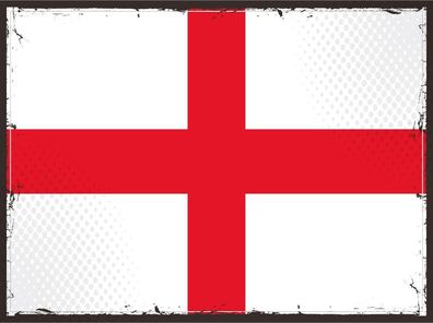 Blechschild Flagge England 30x20 cm Retro Flag of England Deko Schild tin sign