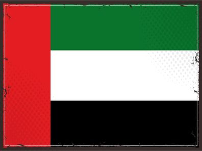 Blechschild Flagge Arabische Emirate 30x20 cm Retro Flag Deko Schild tin sign