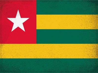 Blechschild Flagge Togo 30x20 cm Flag of Togo Vintage Deko Schild tin sign