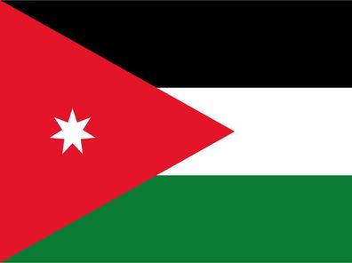 Blechschild Flagge Jordanien 30x20 cm Flag of Jordan Deko Schild tin sign