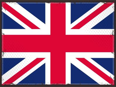 Blechschild Flagge Union Jack 30x20 cm Retro United Kingdom Deko Schild tin sign