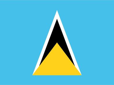 Blechschild Flagge Saint Lucias 30x20cm Flag of Saint Lucia Deko Schild tin sign